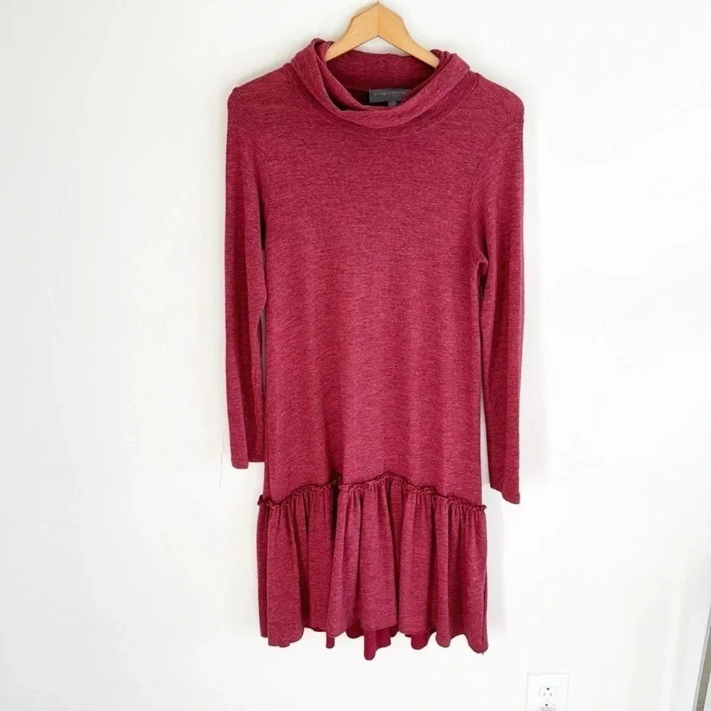 Anthro Sunday in Brooklyn burgundy soft knit long sleeve turtleneck dress small